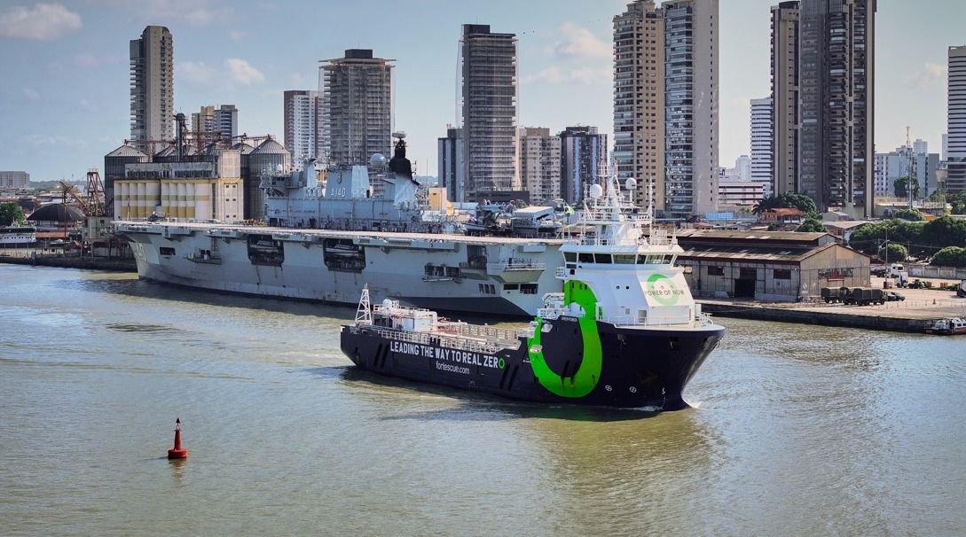 Green Pioneer é embarcação movida a amônia da mineradora australiana Fortescue