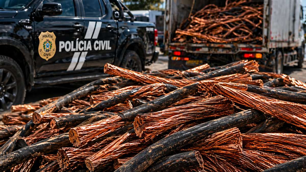 Operação apreende 1 tonelada de cobre no Brasil
