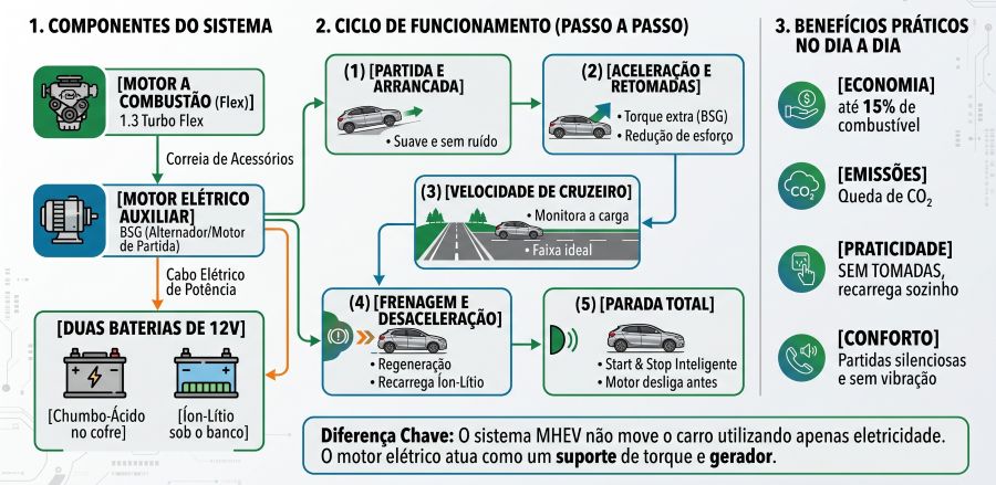 Croqui de como funciona o motor da Fiat Toro