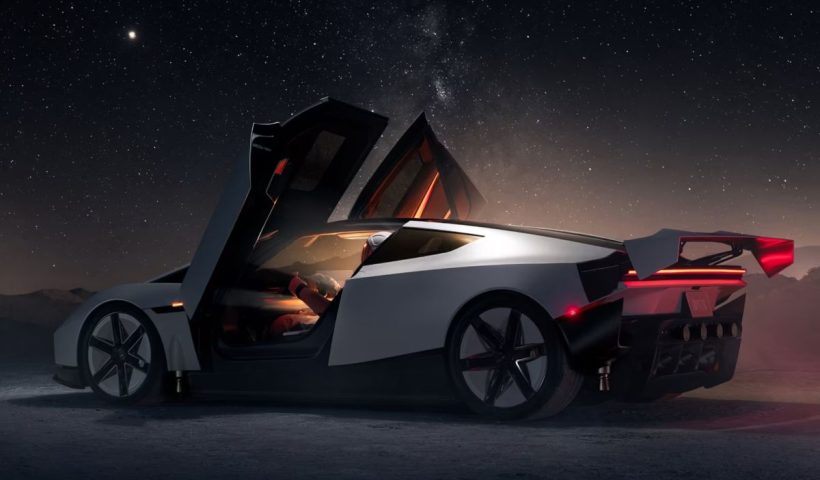 Tesla mostra carro que voa com motor da SpaceX